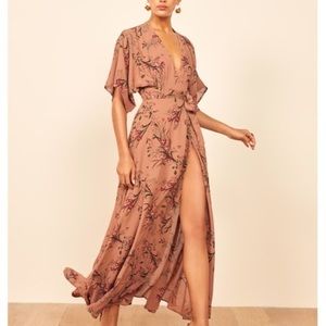 Reformation Winslow wrap-dress dress in Cecile